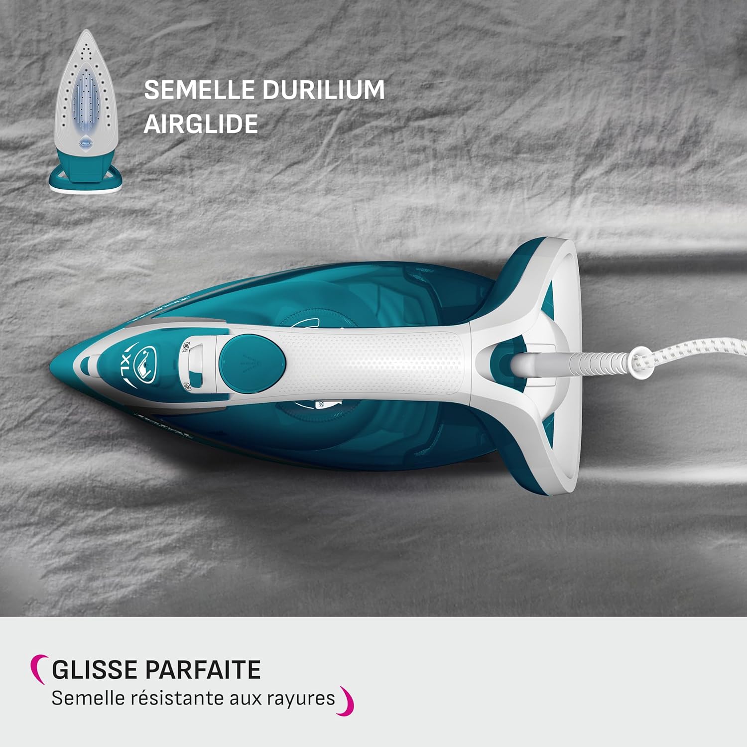 Thumbnail 3 de Calor Easygliss Plus FV5719C0 — fer à repasser vapeur 2500 W, semelle Durilium Airglide