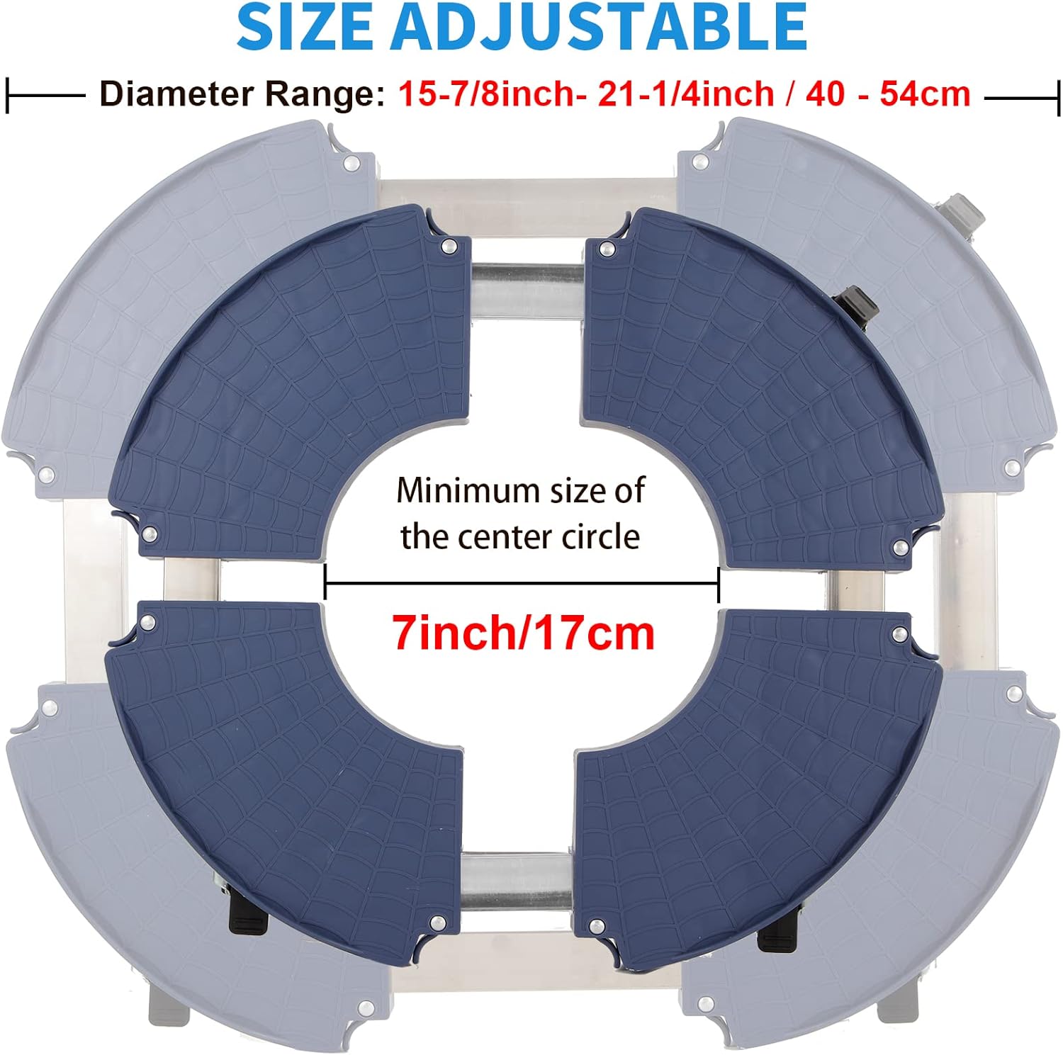 Thumbnail 4 de Sottovaso con Ruote 360° WEIBIDA: carrello portavasi regolabile 40–54 cm, capacità 200 kg
