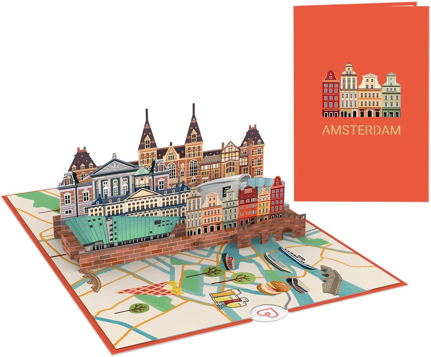 Thumbnail 5 de papercrush Carte pop-up Amsterdam 3D – carte d’anniversaire avec effet surprise et espace pour mots