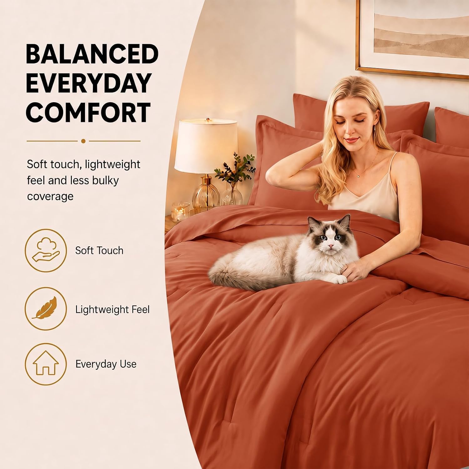 Detalle 2 de CozyLux Comforter Set, California King