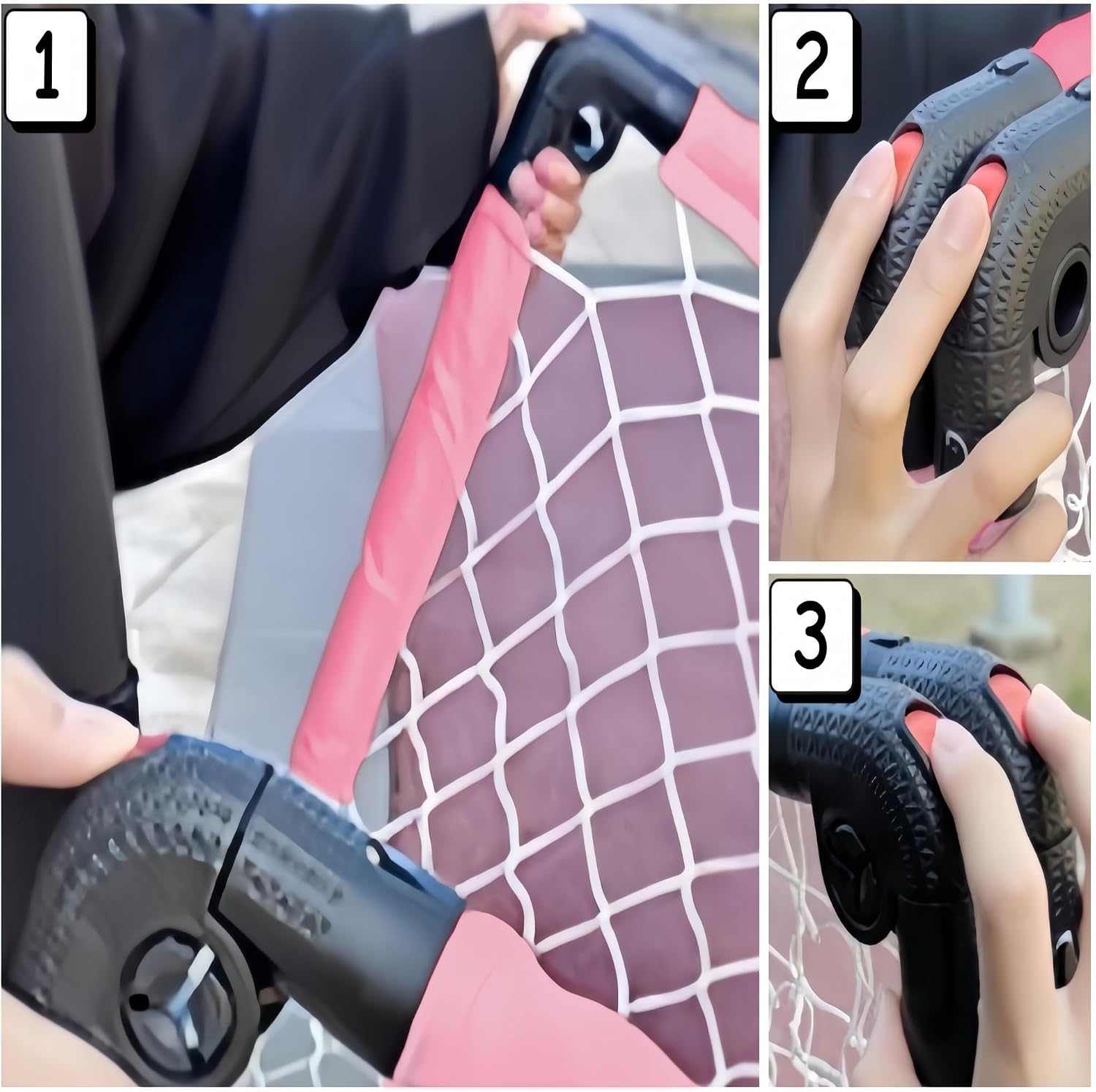 Thumbnail 3 de KiBiGOAL Kinder-Fußballtor faltbar (rosa) 90x60 cm für Indoor & Outdoor