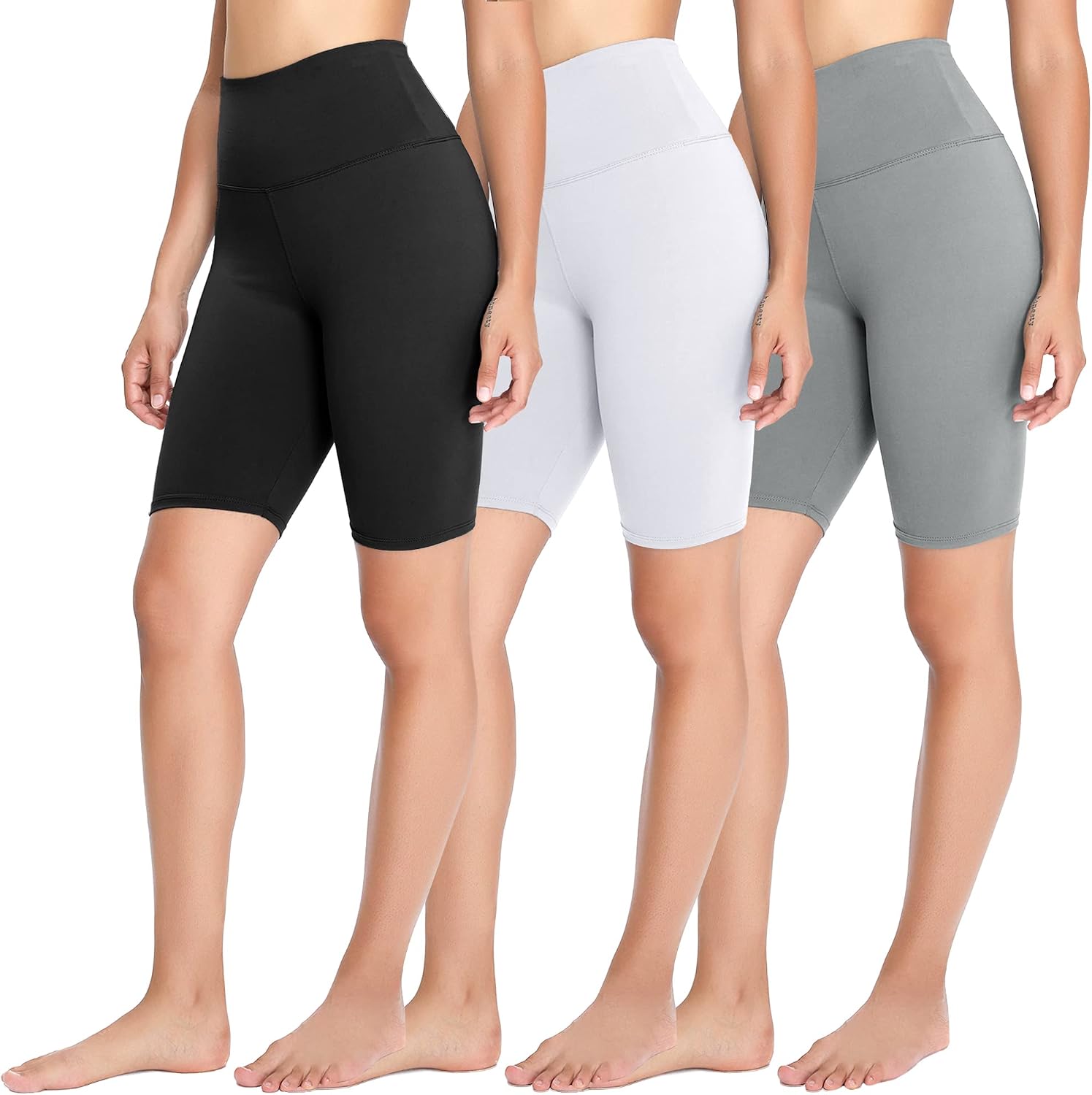 Thumbnail 6 de FOTOCITI Radlerhose Damen High Waist – 3er Pack elastische Shorts, vielseitig