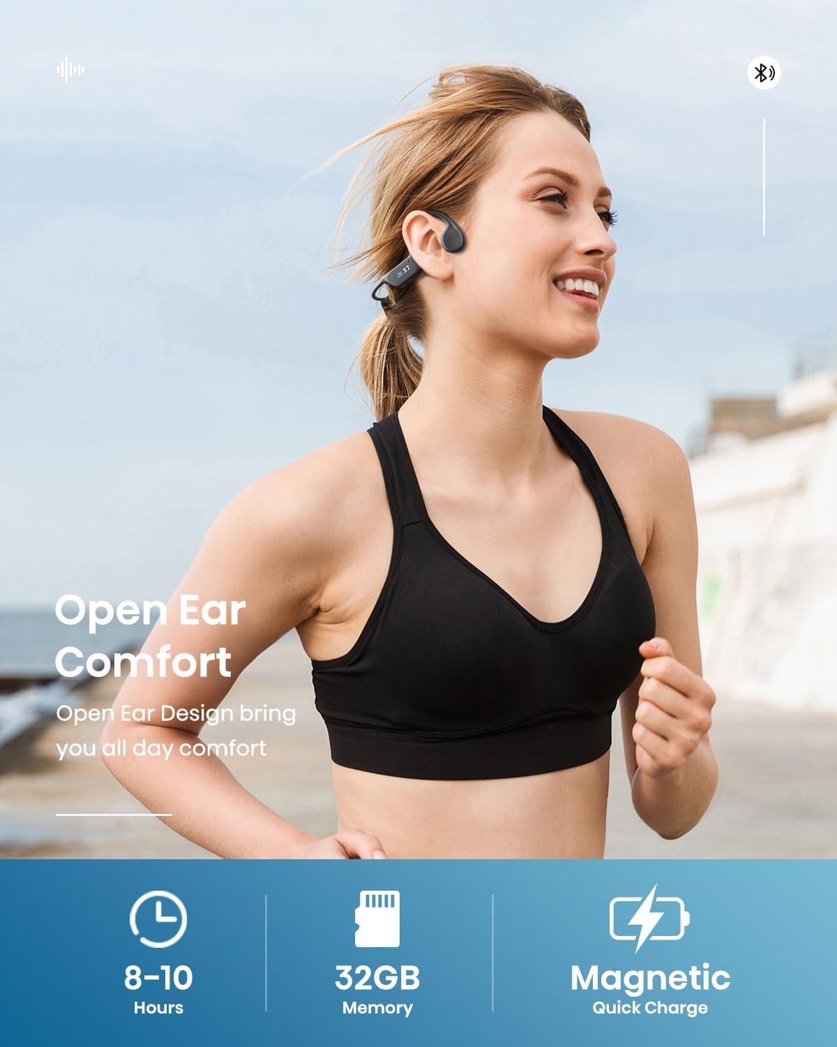 Detalle 2 de Guudsoud Swimming Headphones 32GB bone-conduction