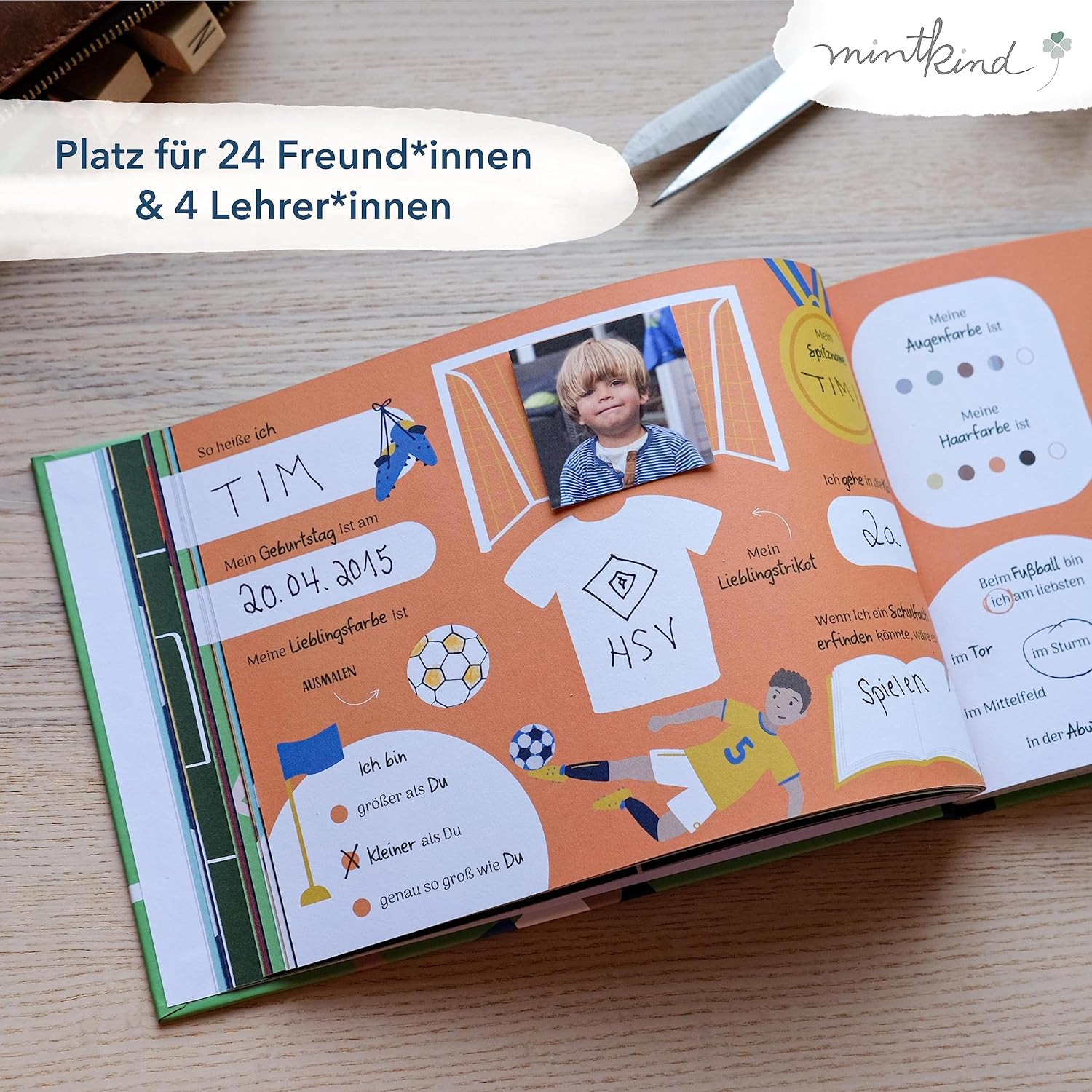 Detalle 2 de mintkind® Meine Schulfreunde Freundebuch 21,5x15,5 cm