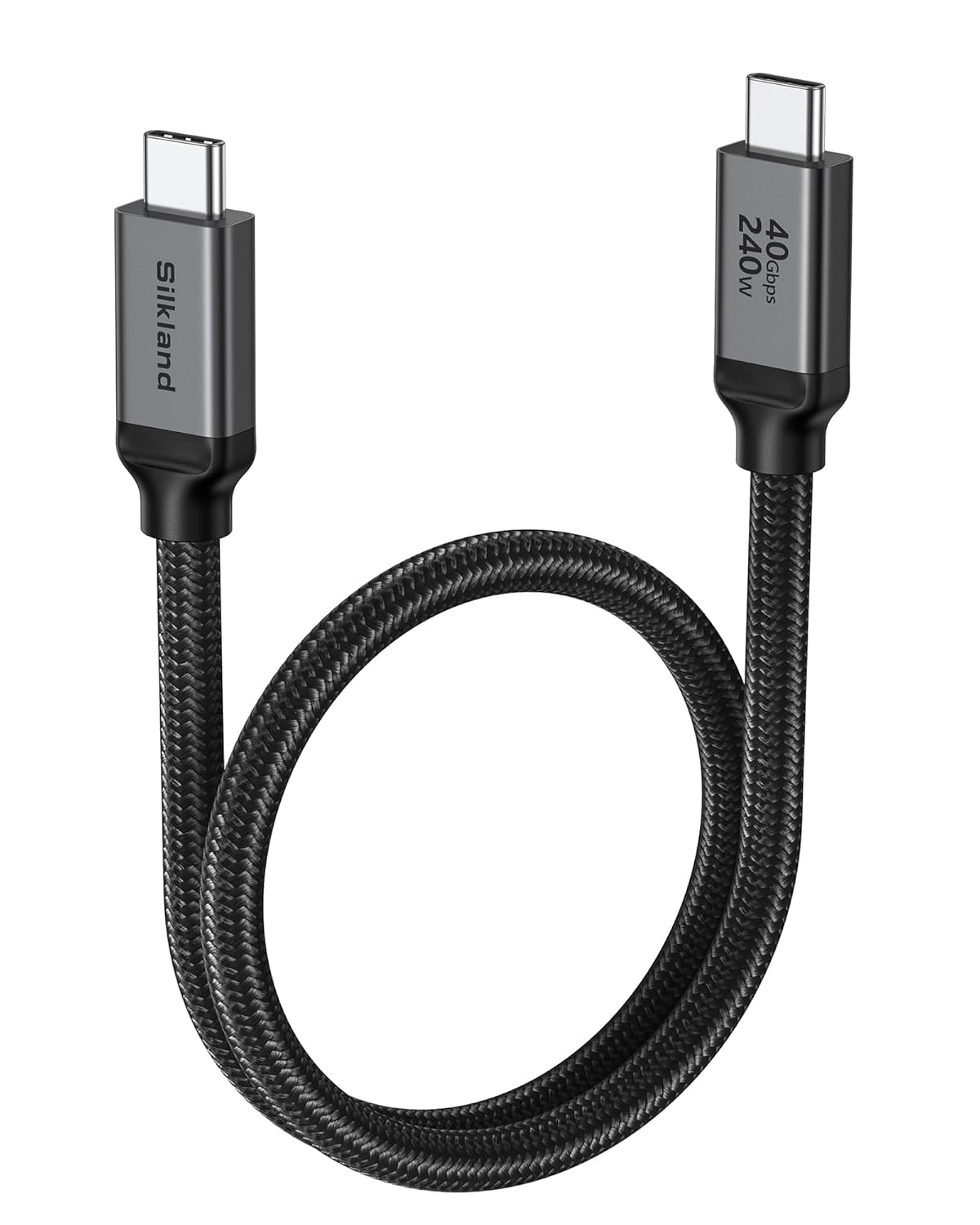 Detalle de Silkland USB4/Thunderbolt 4 Kabel (50 cm) mit 40 Gbit/s, 240 W PD3.1 und 8K/60 Hz