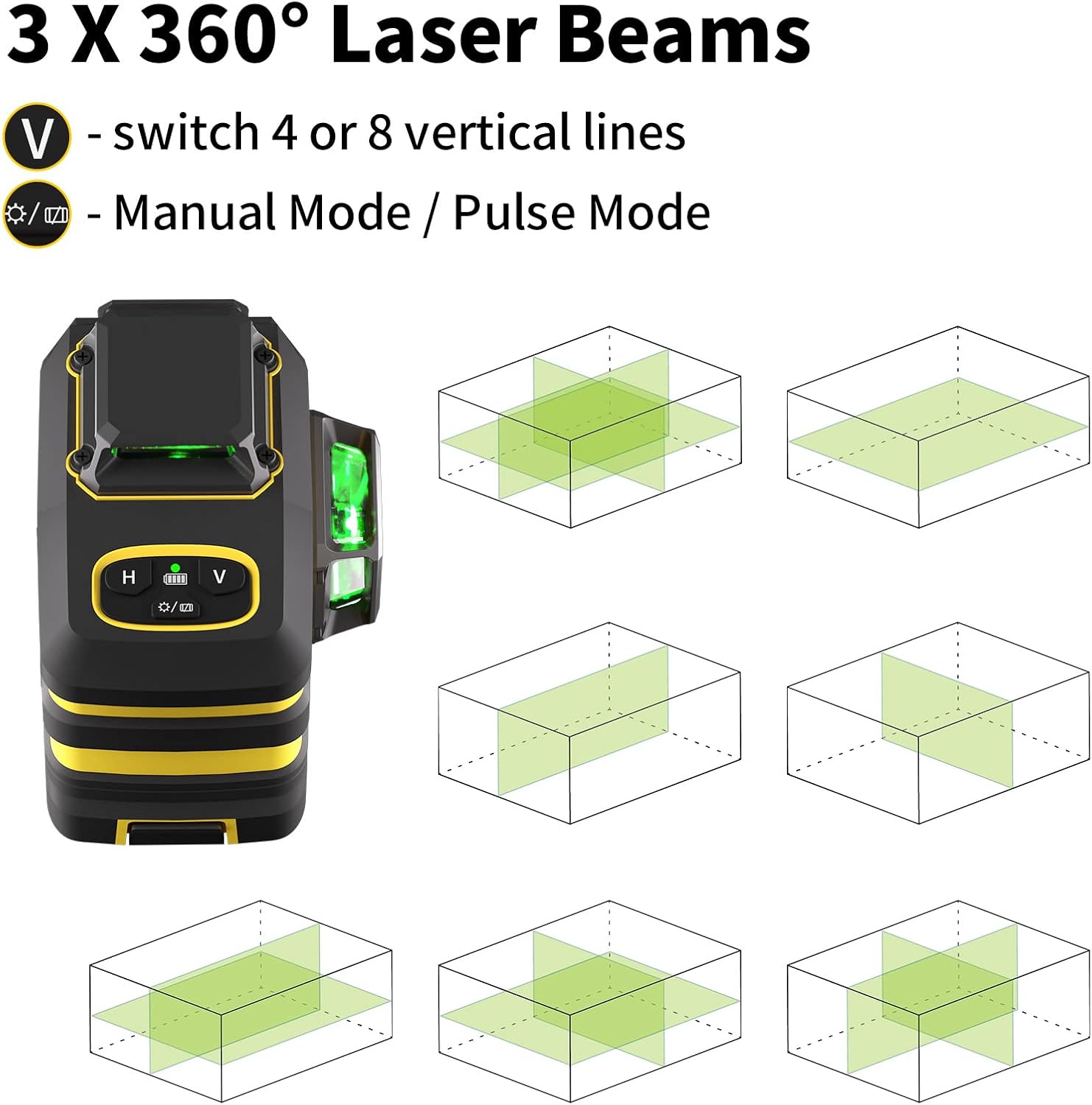 Detalle 2 de IKOVWUK Laser Level, 12 Green Lines