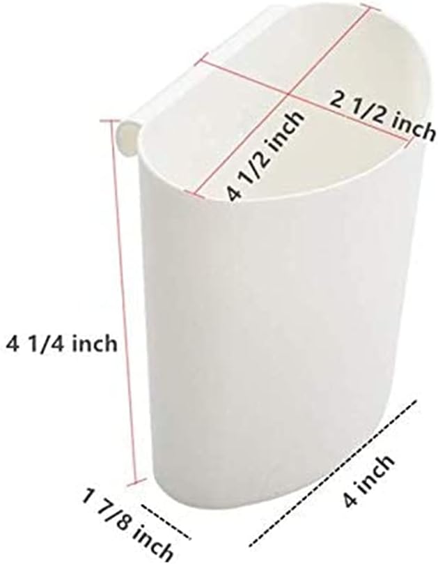 Detalle 2 de 4Pcs Hanging Cup Holder: Space-Saving Wall Organisers for Kitchen, Office and Garden (White)