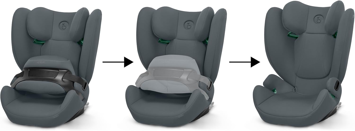 Detalle 2 de CBX by Cybex Pallas B i-Size Grey-grey PU1: seggiolino 2 in 1 per crescita sicura
