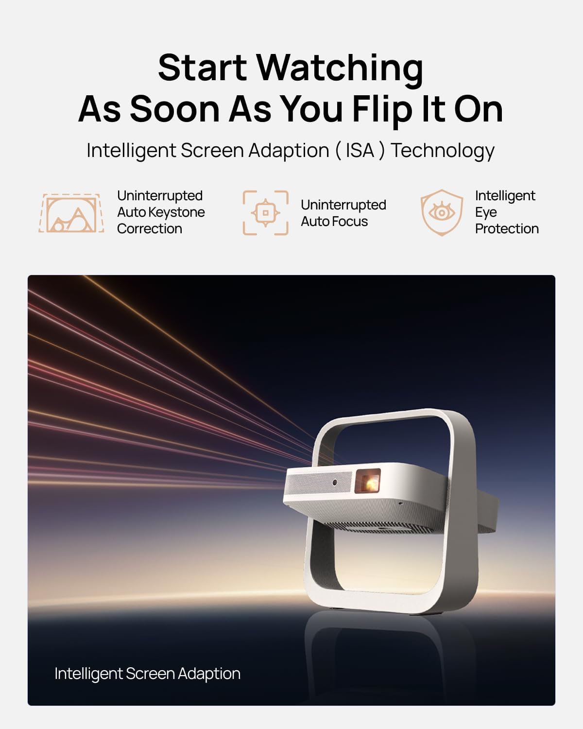 Thumbnail 4 de XGIMI Elfin Flip Plus Portable Projector with Google TV and Netflix (500 ISO lumens, 1080p)