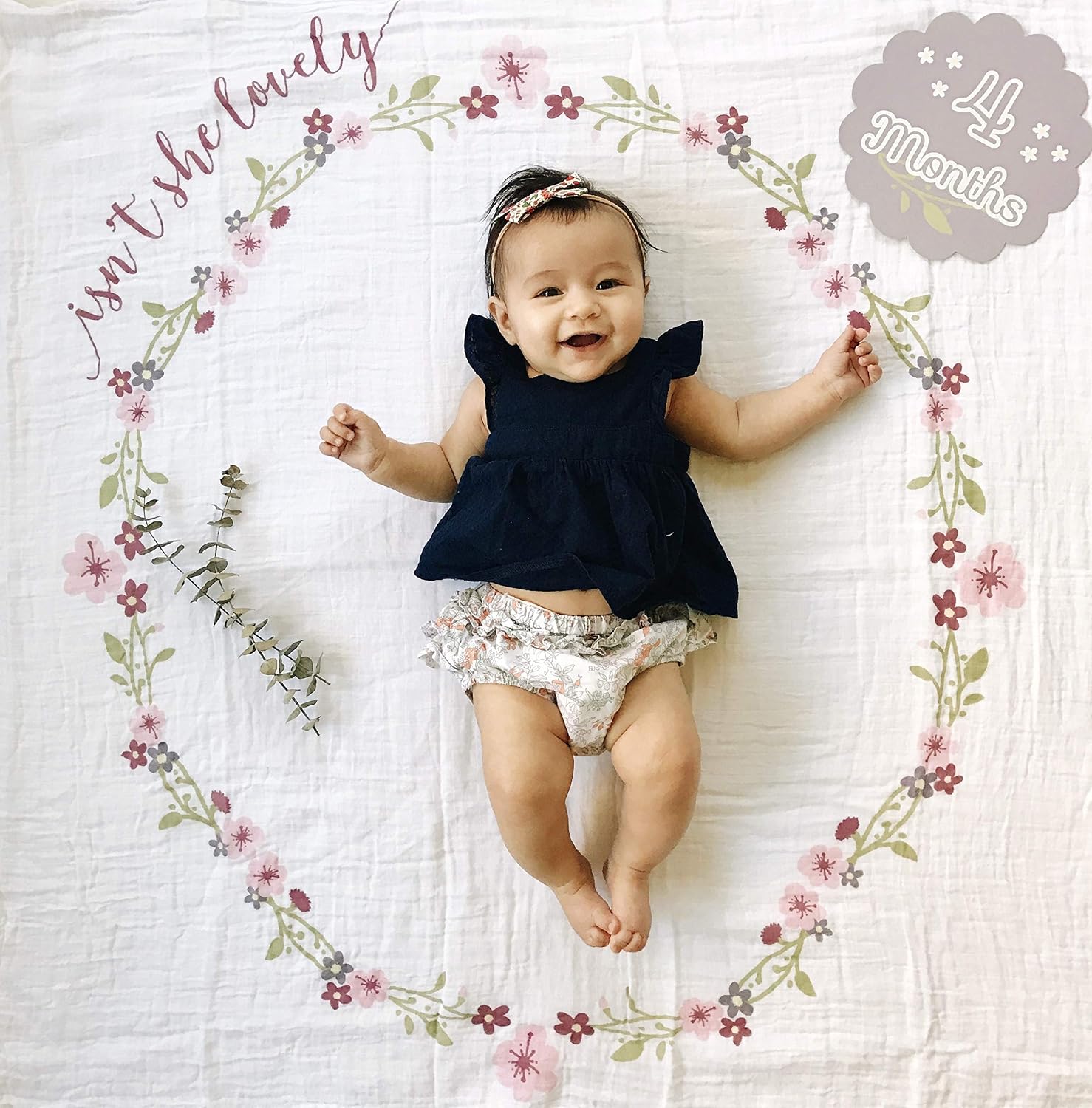 Thumbnail 6 de Lulujo baby blanket and milestone card set, 100% cotton