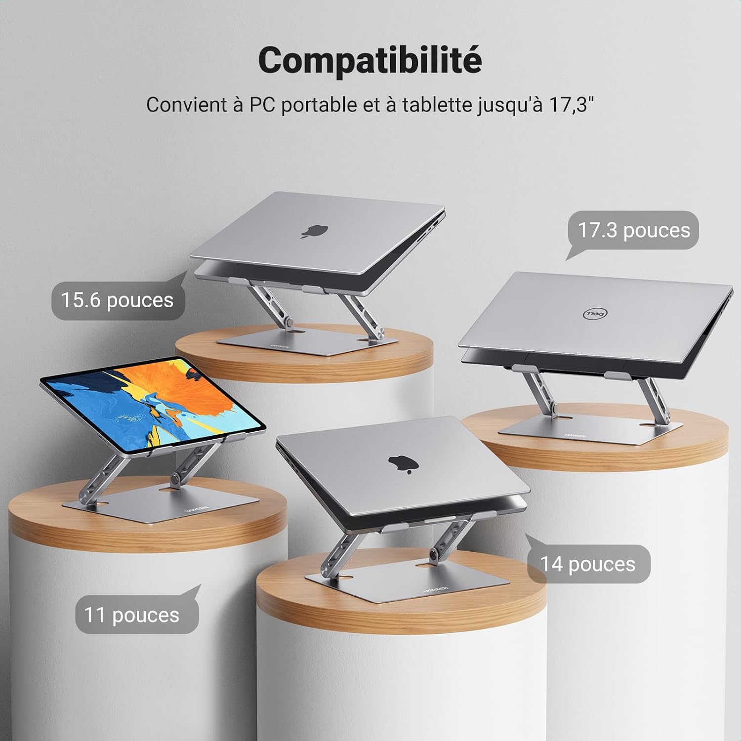 Detalle 1 de UGREEN Support ordinateur portable 10–17,3 pouces