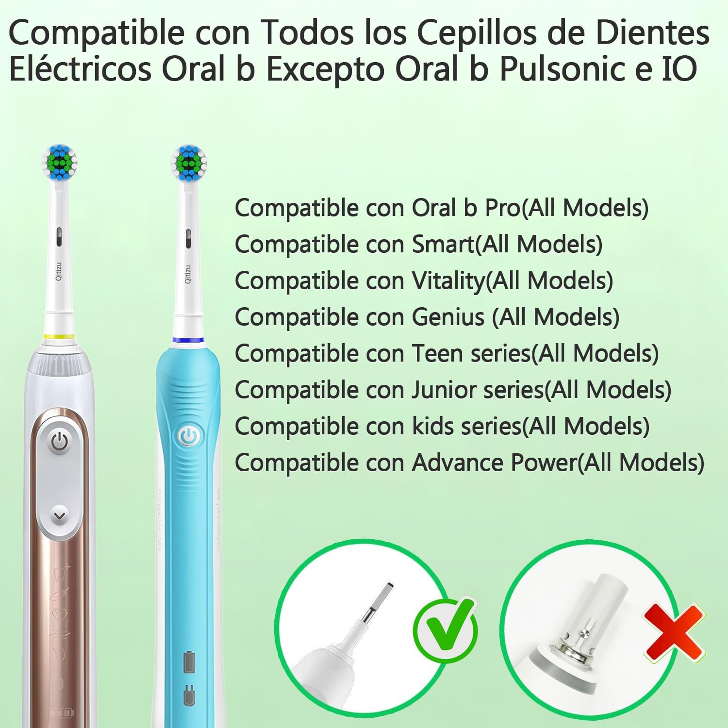 Thumbnail 1 de Qitizu Recambios Cepillos Compatible Oral B 40 unidades