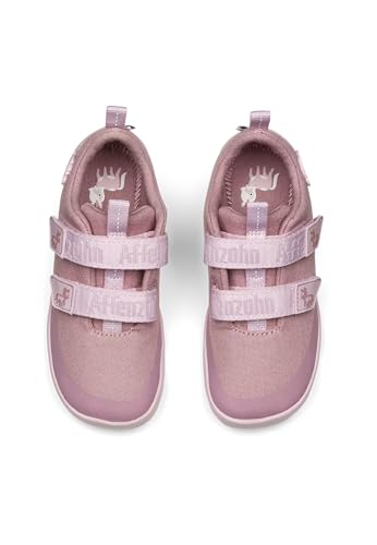 Detalle de Affenzahn Barfußschuh Baumwolle Lucky – Pink, Vegan, Klettverschluss, Größe 21–32