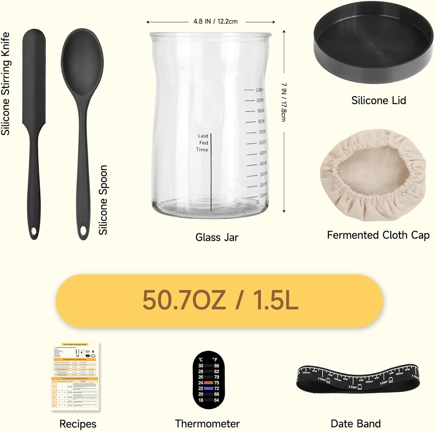 Detalle 2 de Coco Bird Pro Sourdough Starter Kit 50 oz 🥖