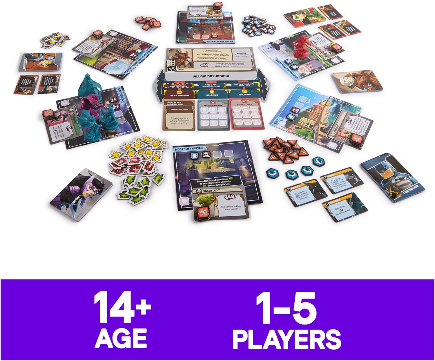 Thumbnail 1 de DC United Super Heroes: Batman Hush — Cooperative Strategy Card Game by Spin Master Games