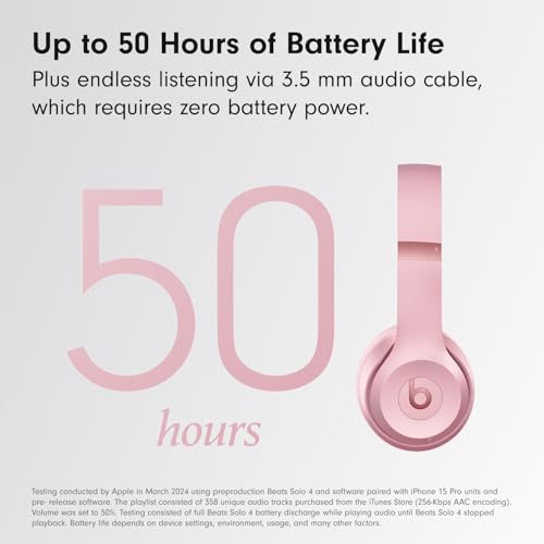 Detalle de Beats Solo 4 Wireless On-Ear Headphones (Amazon Exclusive Metallic Pink)
