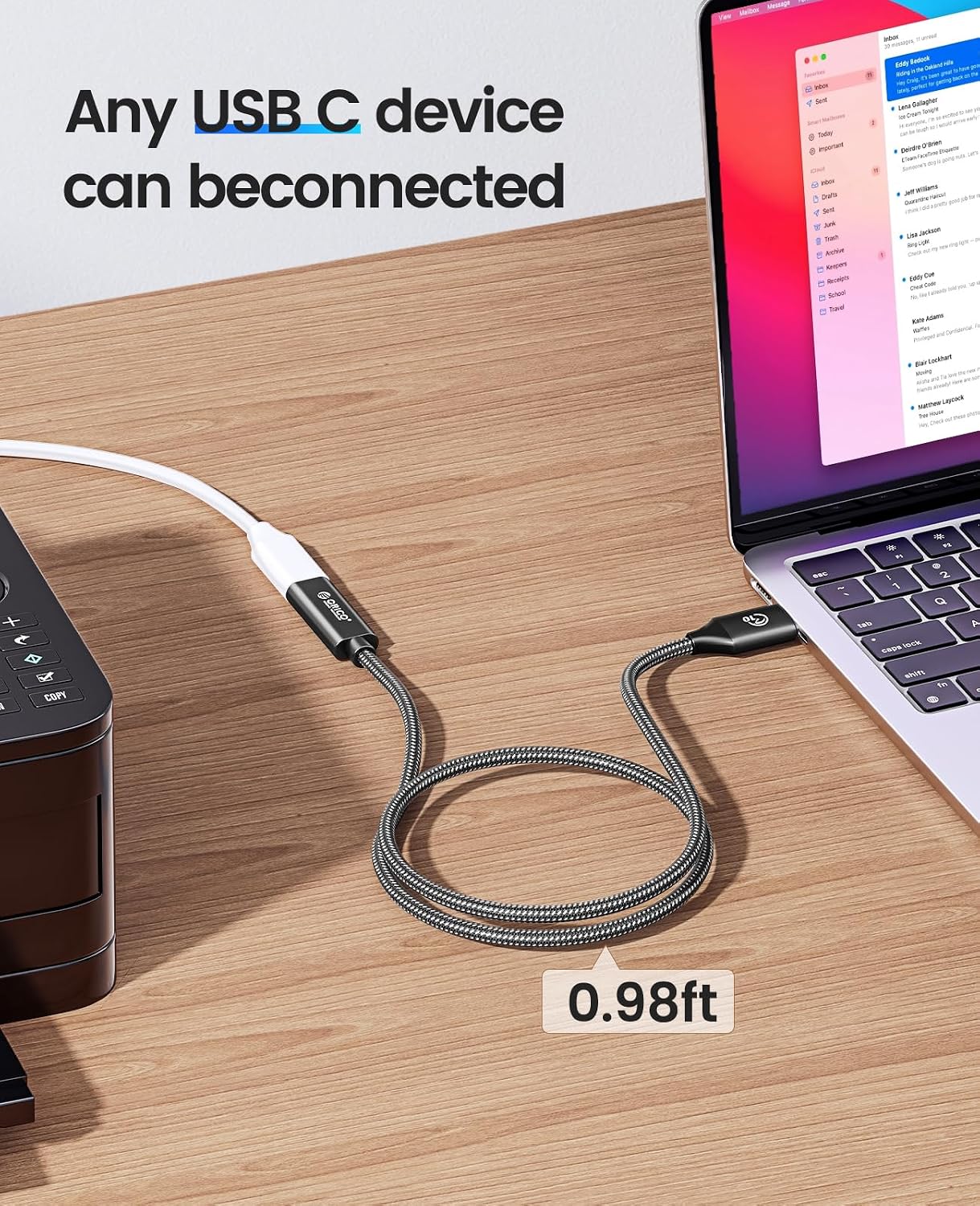 Thumbnail 4 de ORICO USB‑C Buchse auf USB‑A Stecker (USB 3.2 Gen 2) Adapterkabel mit bis zu 10 Gbps – 1 m