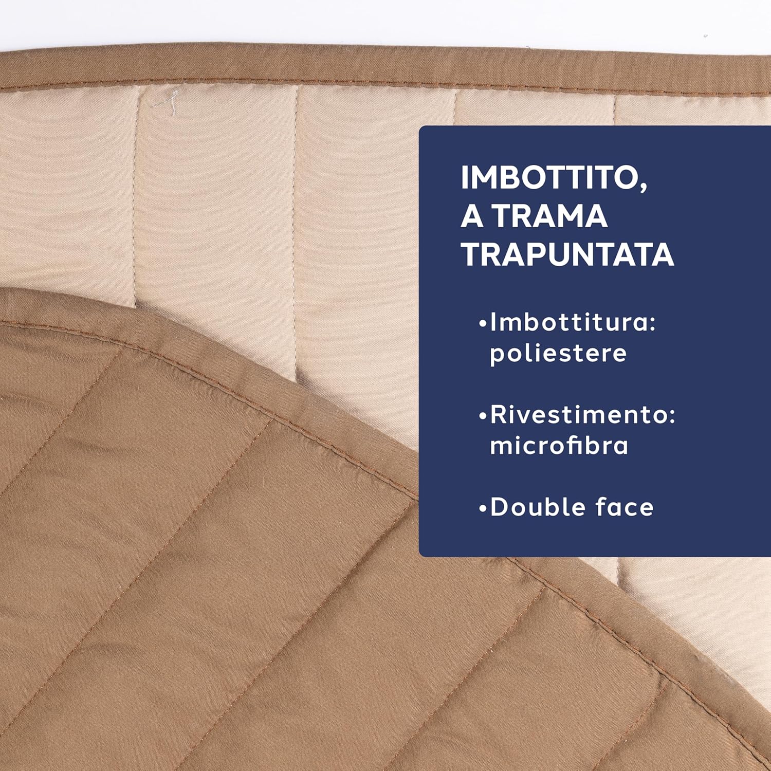 Thumbnail 2 de Caleffi Copridivano 2 Posti con Braccioli in Microfibra Trapuntata – Telo imbottito anallergico per divano seduta 120 cm, 160x220 cm