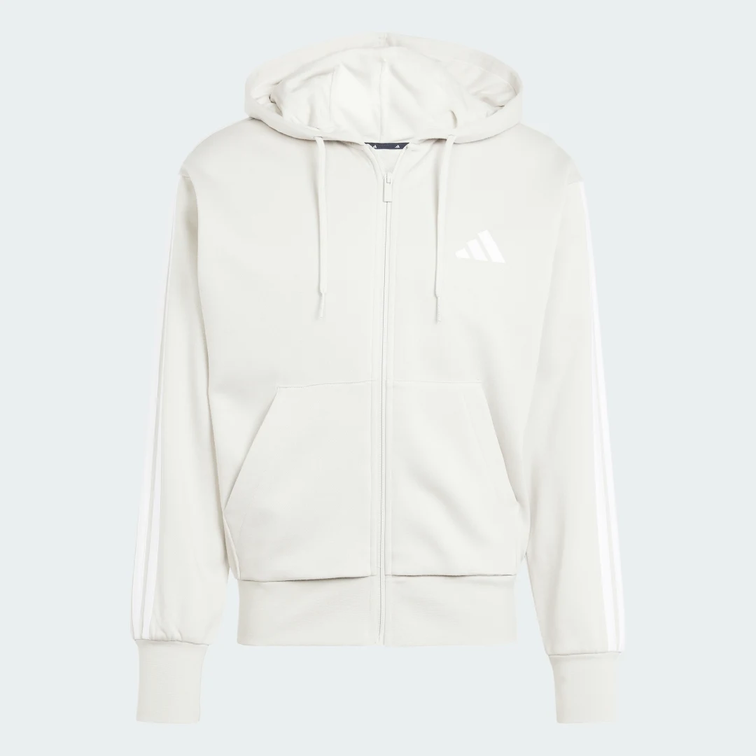 Thumbnail 3 de Chaqueta con capucha Essentials Fleece 3 bandas de Adidas – color beige