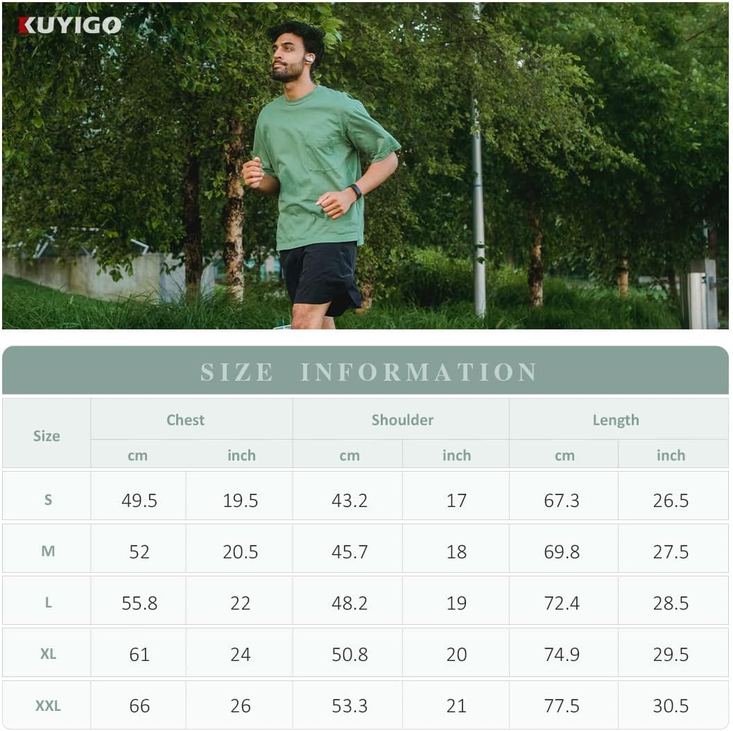 Detalle 2 de KUYIGO Mens Cotton Henley Slim Fit 95% Cotton