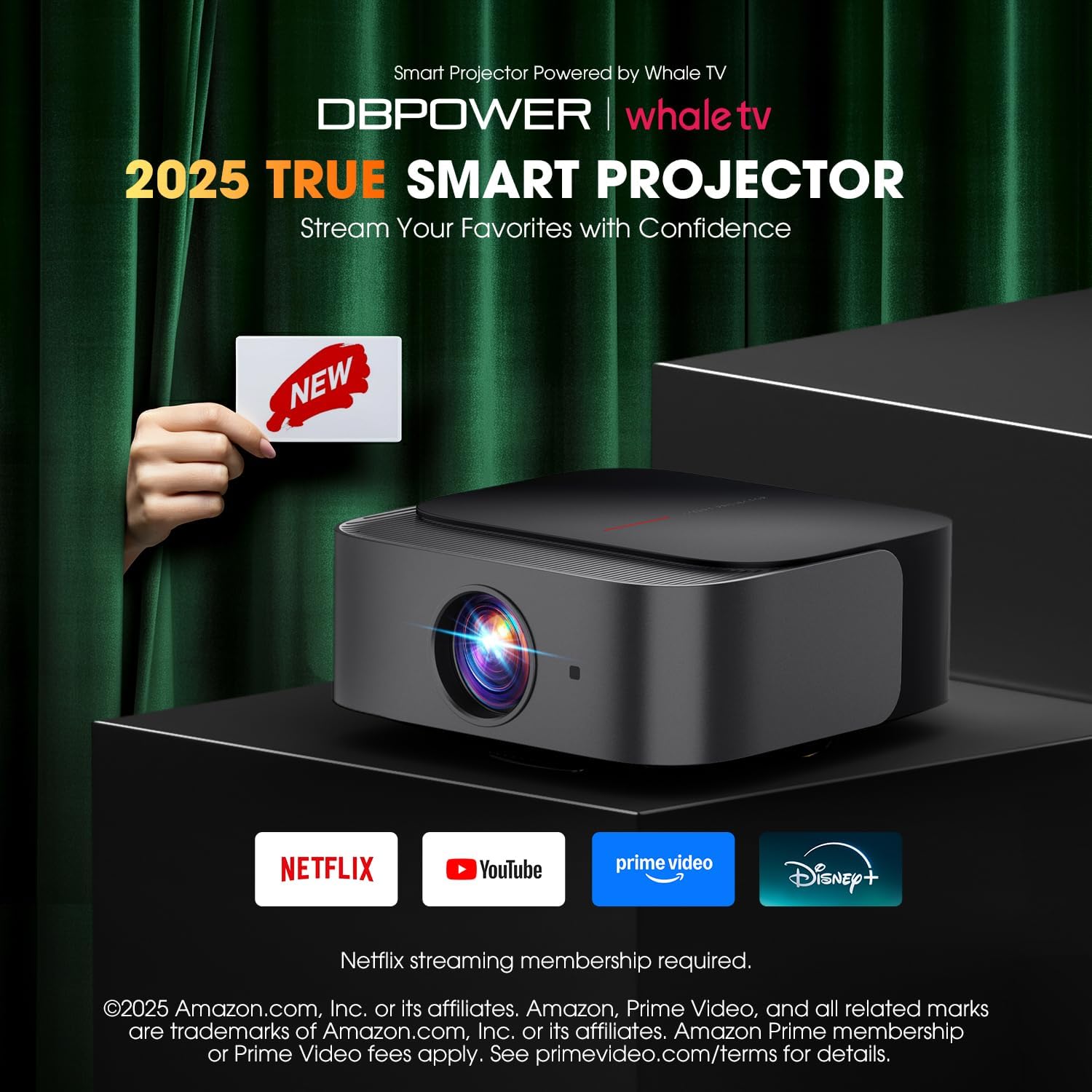 Detalle 2 de DBPOWER E2 Smart 1080P Projector 📽