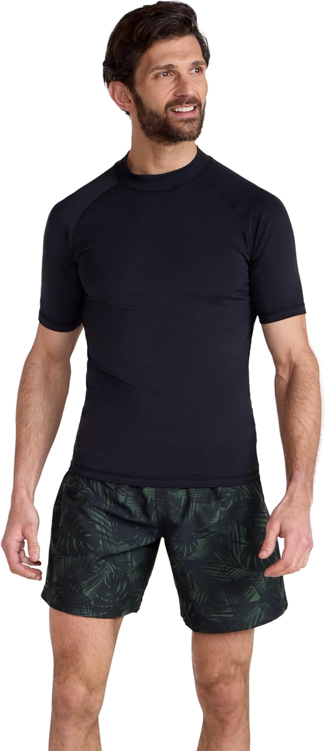 Detalle de Mountain Warehouse Mens UV Rash Vest – Lightweight, Quick Drying, UPF 50+