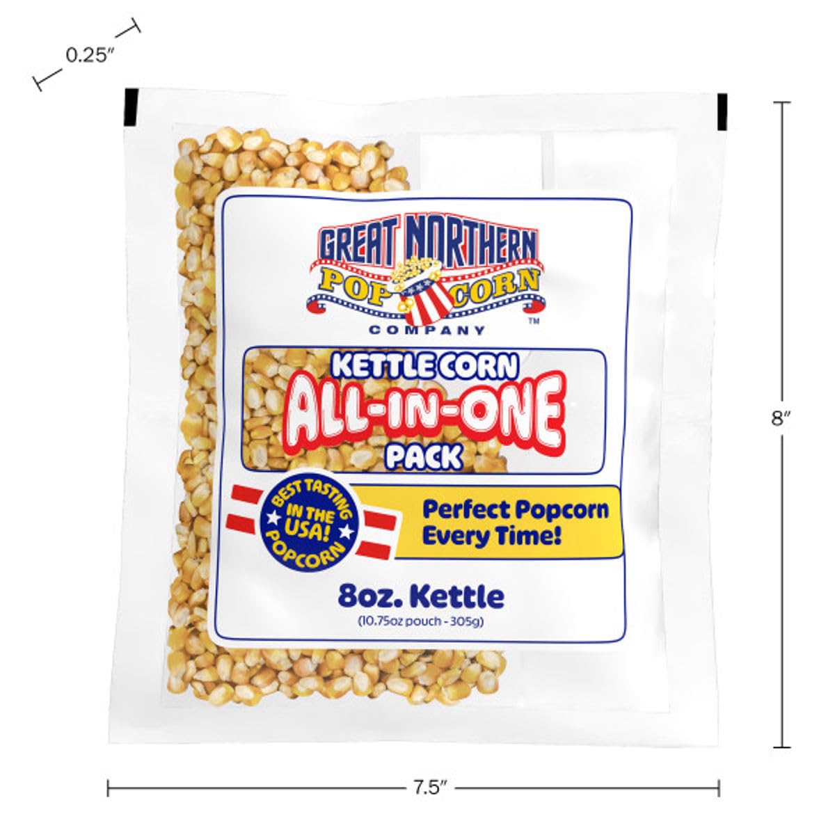 Thumbnail 6 de Great Northern Popcorn 8oz Kettle Corn Popcorn Packs, 5-Pack