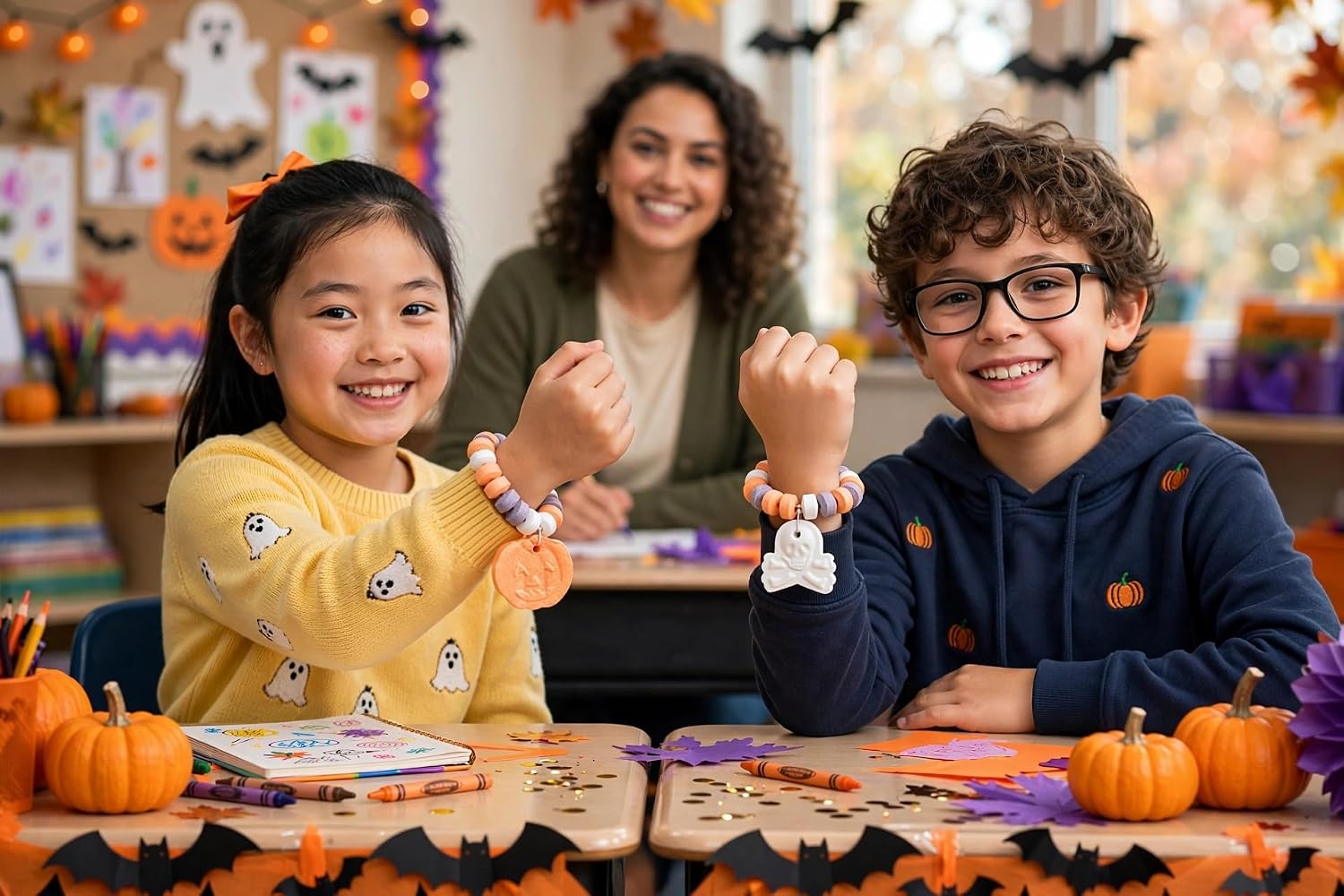 Detalle 1 de Twinkle Bites Halloween Candy Bracelets, 30 Individually Wrapped Treats