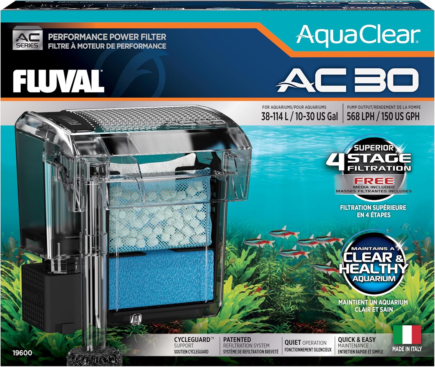 Thumbnail 6 de Filtro de Mochila Fluval AquaClear AC20 para acuario 379 lph