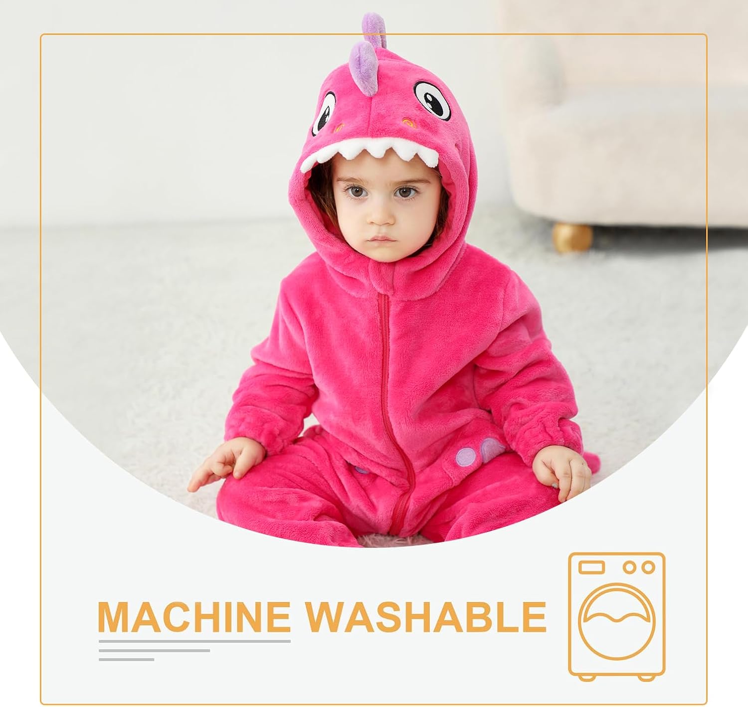 Thumbnail 6 de TONWHAR Dinosaur Costume Romper, Polyester Flannel