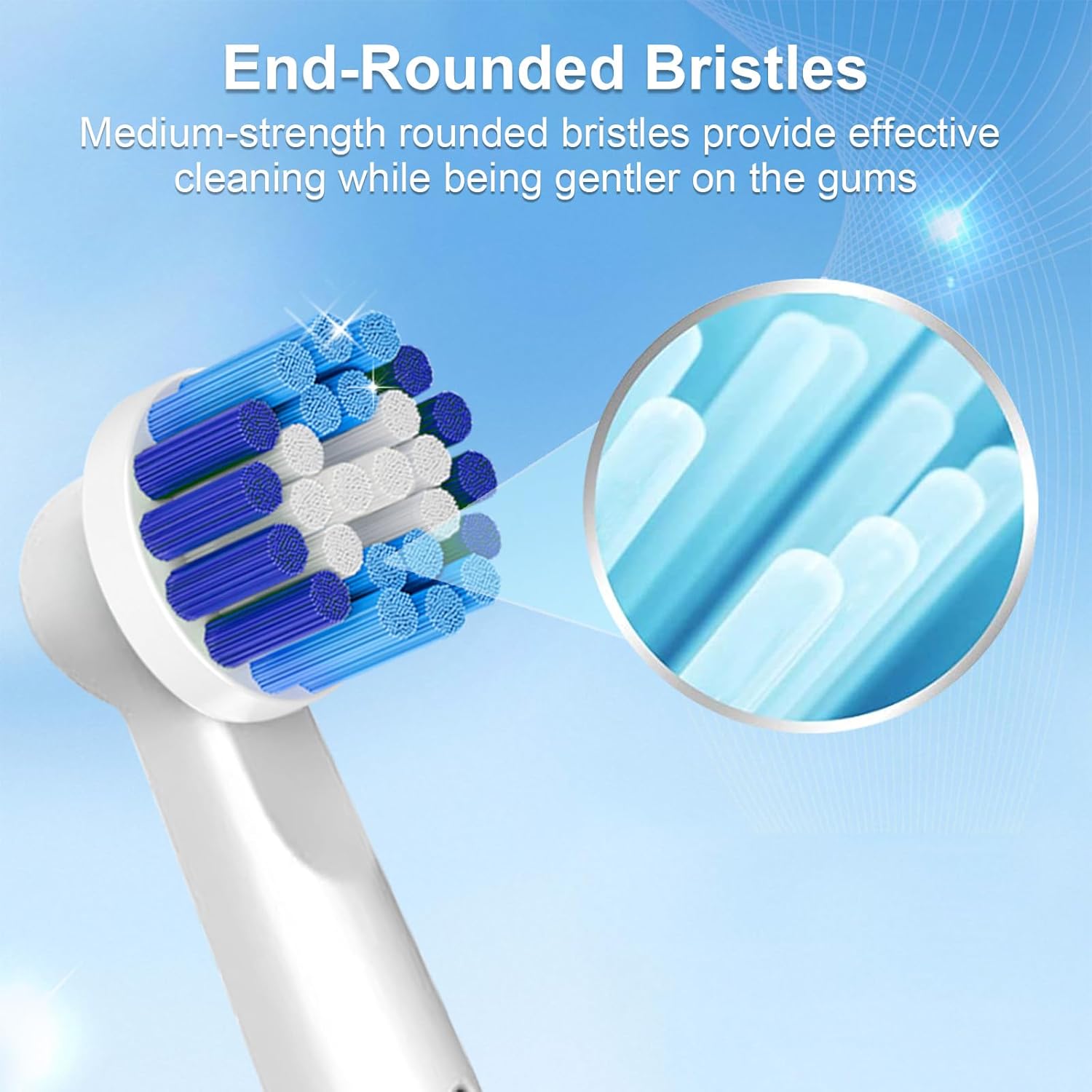 Detalle 2 de Sdiveson 8pc Replacement Brush Heads for Braun Oral-B electric toothbrushes (Precision Clean compatible)