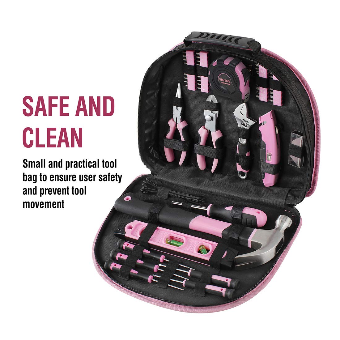 Thumbnail 5 de WORKPRO Set Porta Attrezzi da 103 pezzi per uso domestico (borsa portatile in rosa)