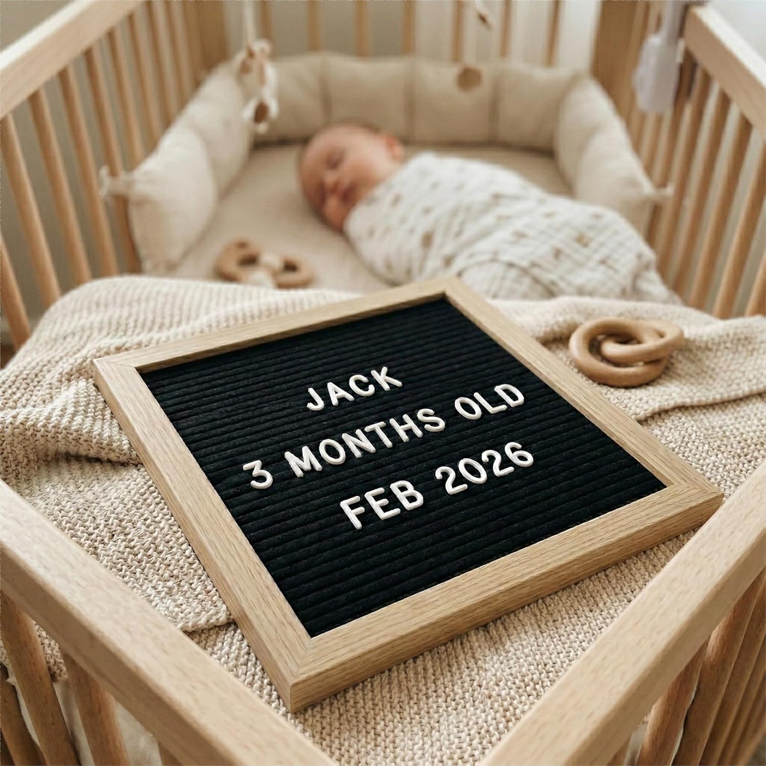Thumbnail 4 de Black Felt Letter Board 25x25cm