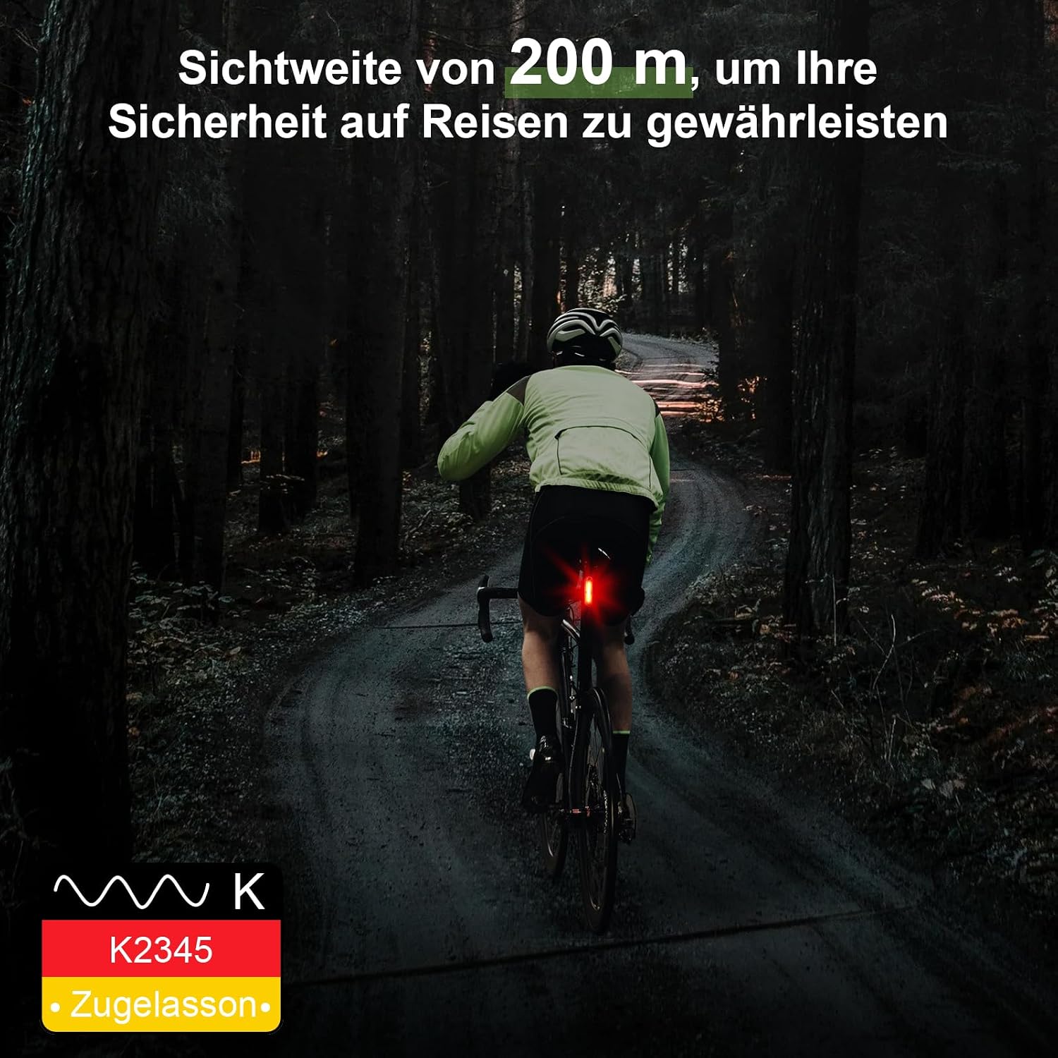 Detalle 2 de toptrek Rücklicht Fahrrad Sichtweite 200 Metern