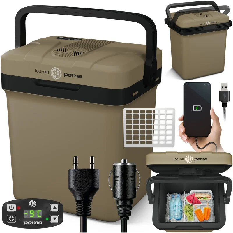 Detalle de Peme Essential 27 Nevera Portátil 23 L Caqui: refrigeración y calefacción para tus viajes