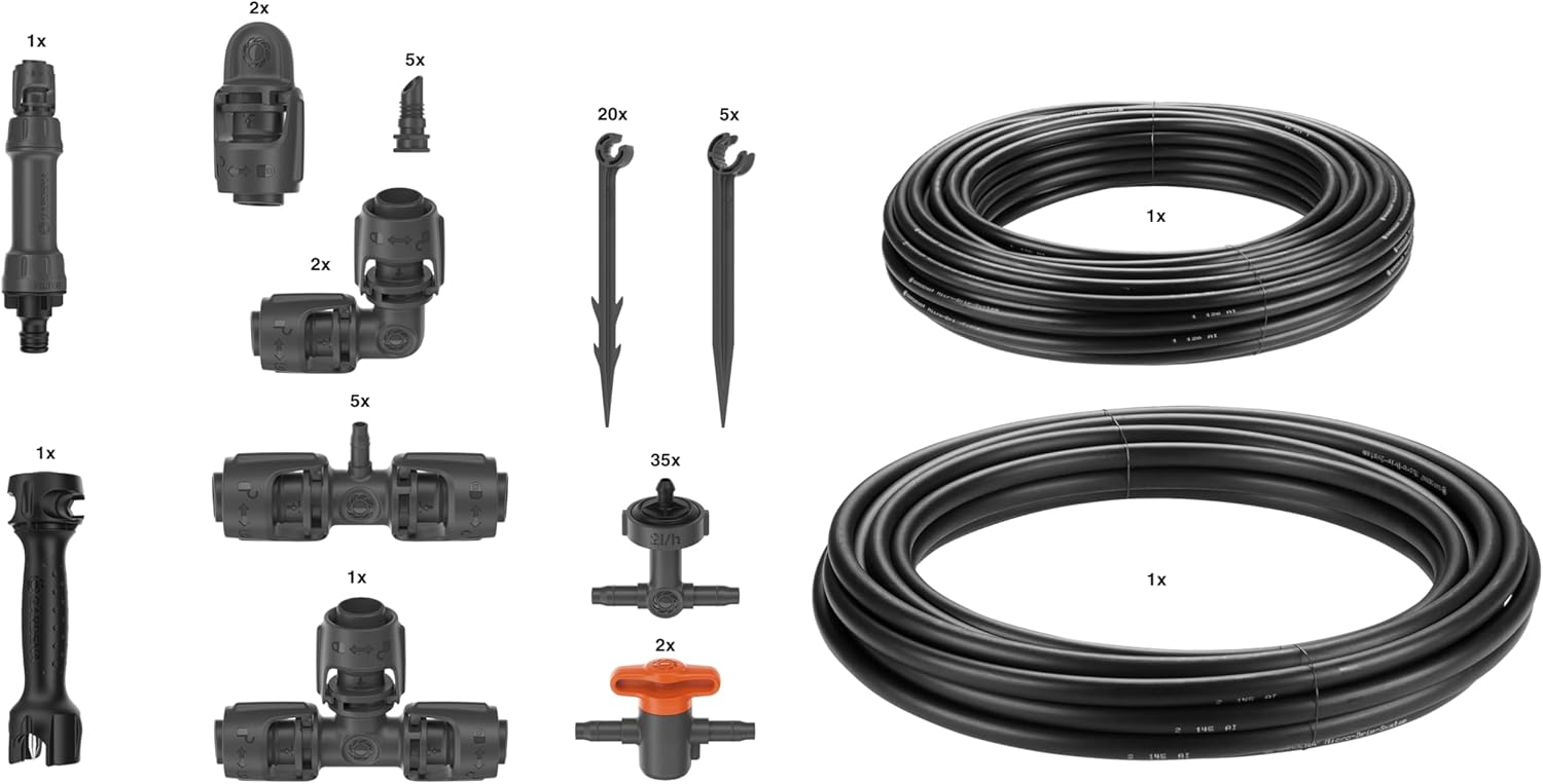 Thumbnail 4 de Gardena Micro-Drip-System Tropfbewässerung Set Hochbeet/Beet (35 Pflanzen) – 13455-20