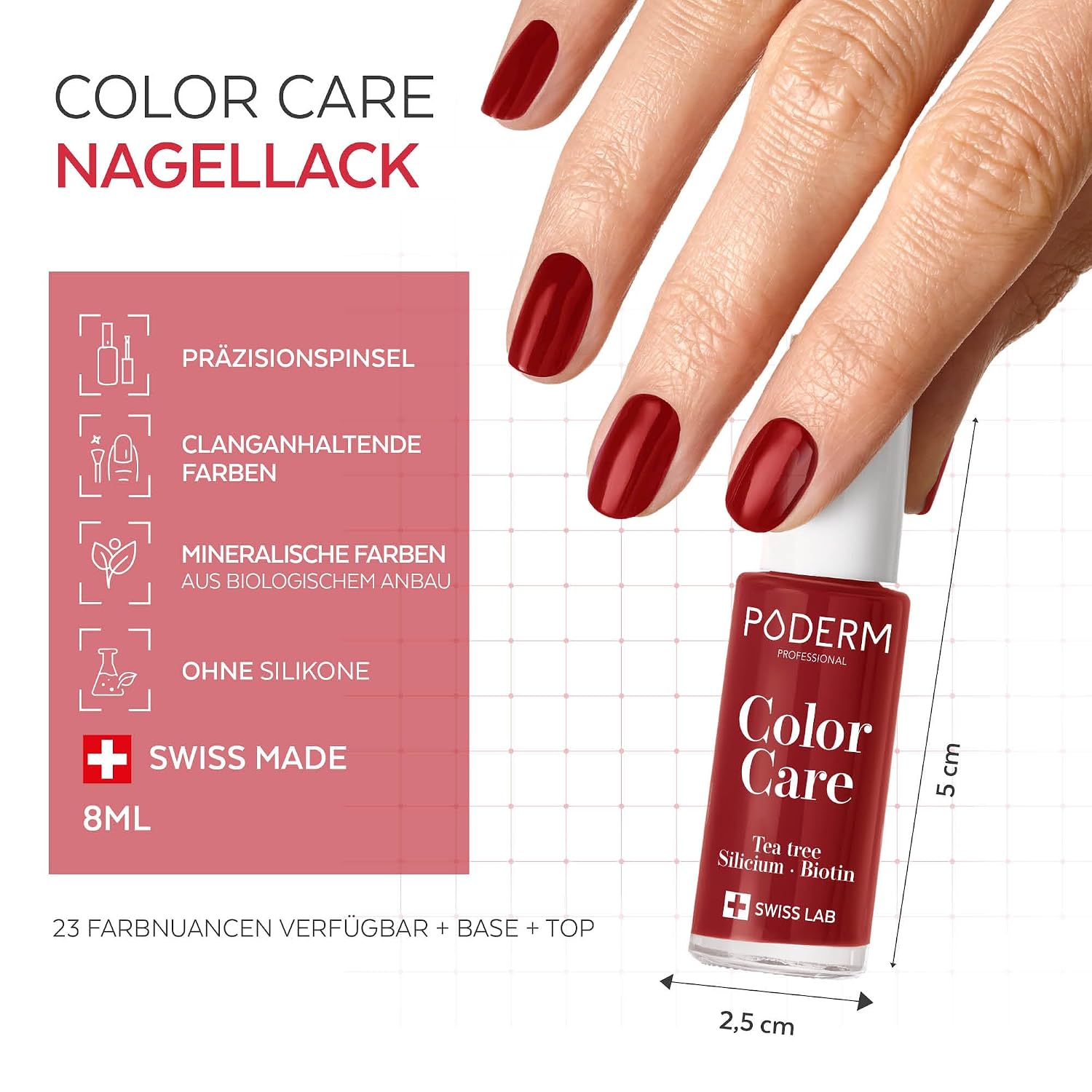 Thumbnail 4 de PODERM TEEBAUM-NAGELLACK Allurarot 2-in-1 💅