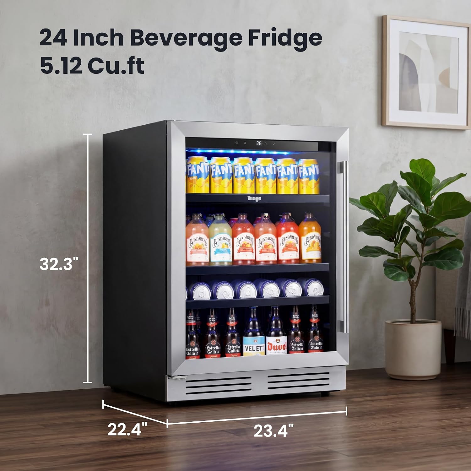 Detalle 2 de Yeego Beverage Refrigerator, 5.1 Cu. Ft.