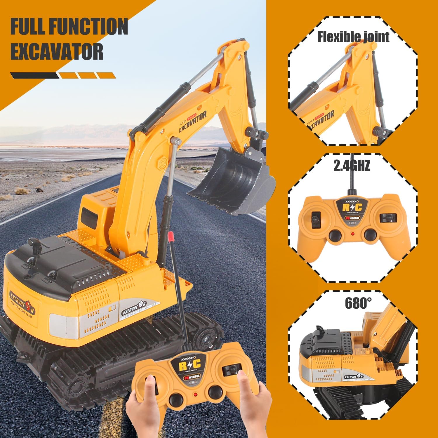 Thumbnail 6 de Jiakora RC Excavator Toy for 6+ years
