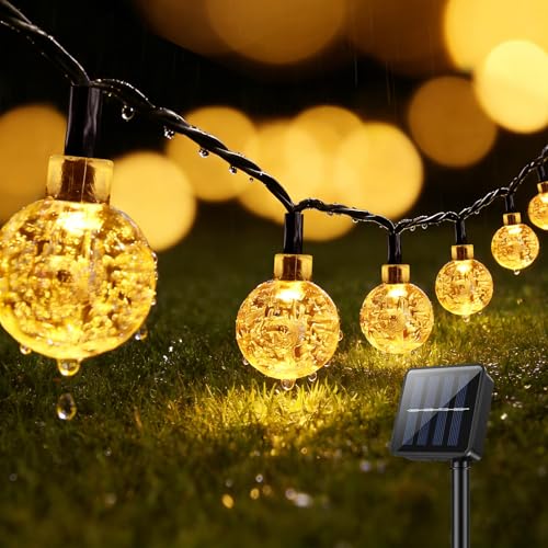 Detalle de Suright Guirnaldas Luces Exterior Solar: 13 m, 60 LEDs, 8 modos con memoria