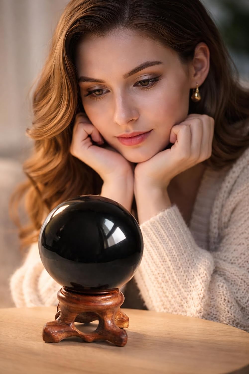 Detalle de Black Obsidian 90 mm crystal ball