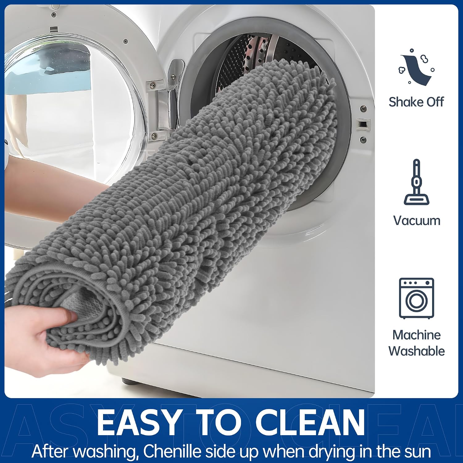 Detalle de Naturei Chenille Door Mat 60" x 36