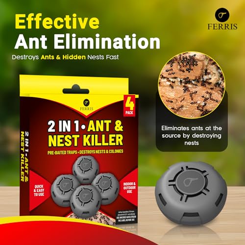 Detalle de FERRIS Ant Killer Bait Station 4pk: effective indoor ant control that targets colonies