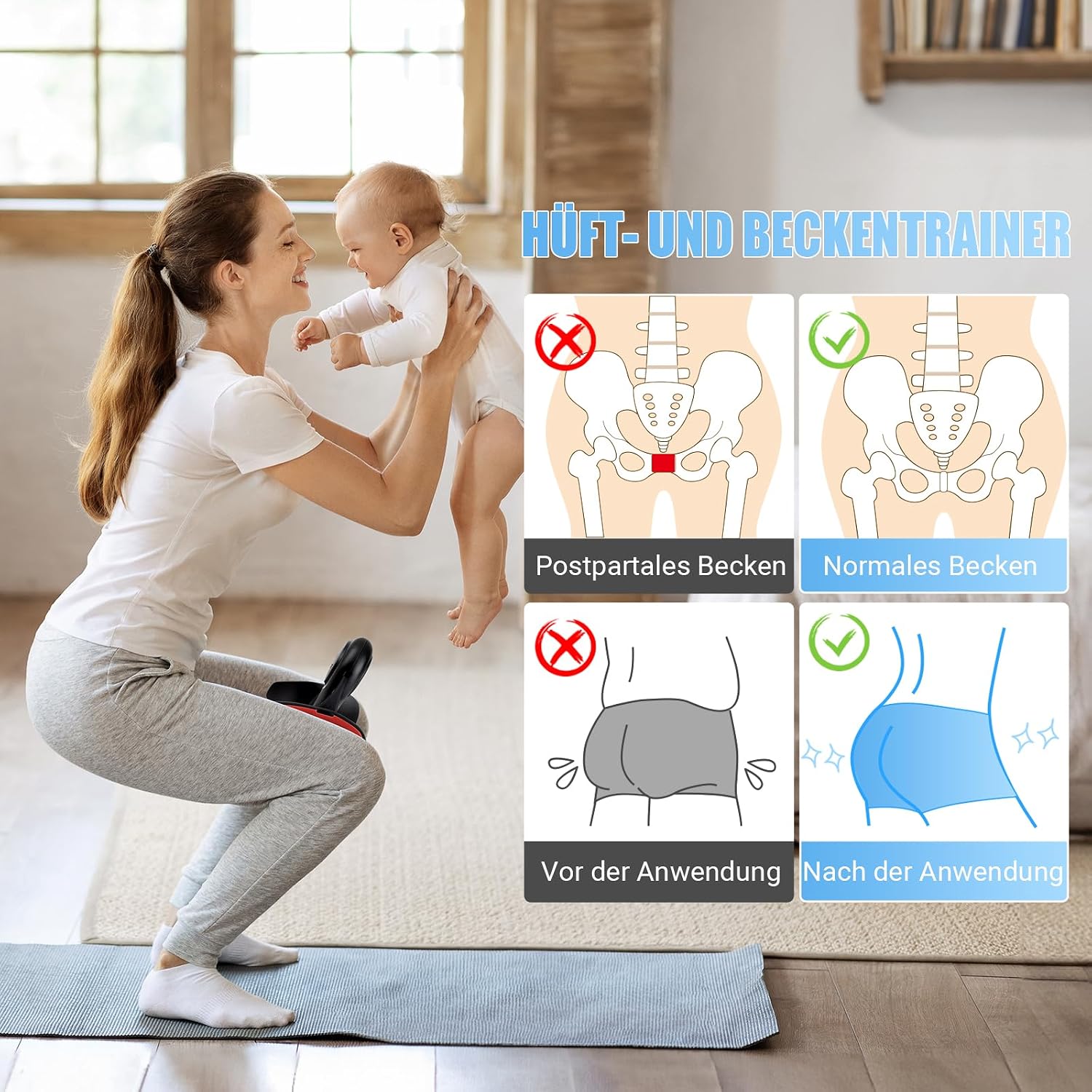 Detalle 2 de Oberschenkeltrainer 15-70 lbs Beckenbodentrainer