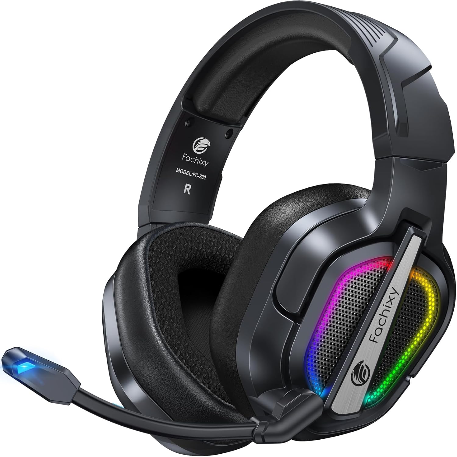 Detalle de Fachixy Wireless Gaming Headset – 2,4-GHz, RGB, Multi-Plattform-Kompatibilität