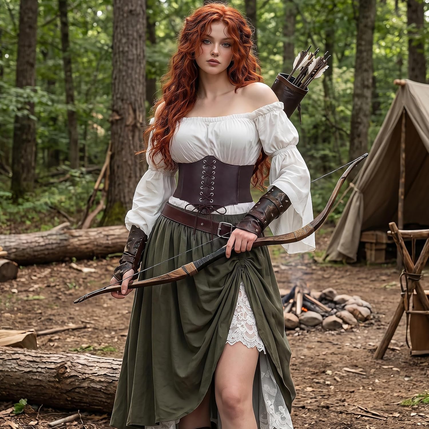 Detalle de JASGOOD Corset Belt Faux Leather