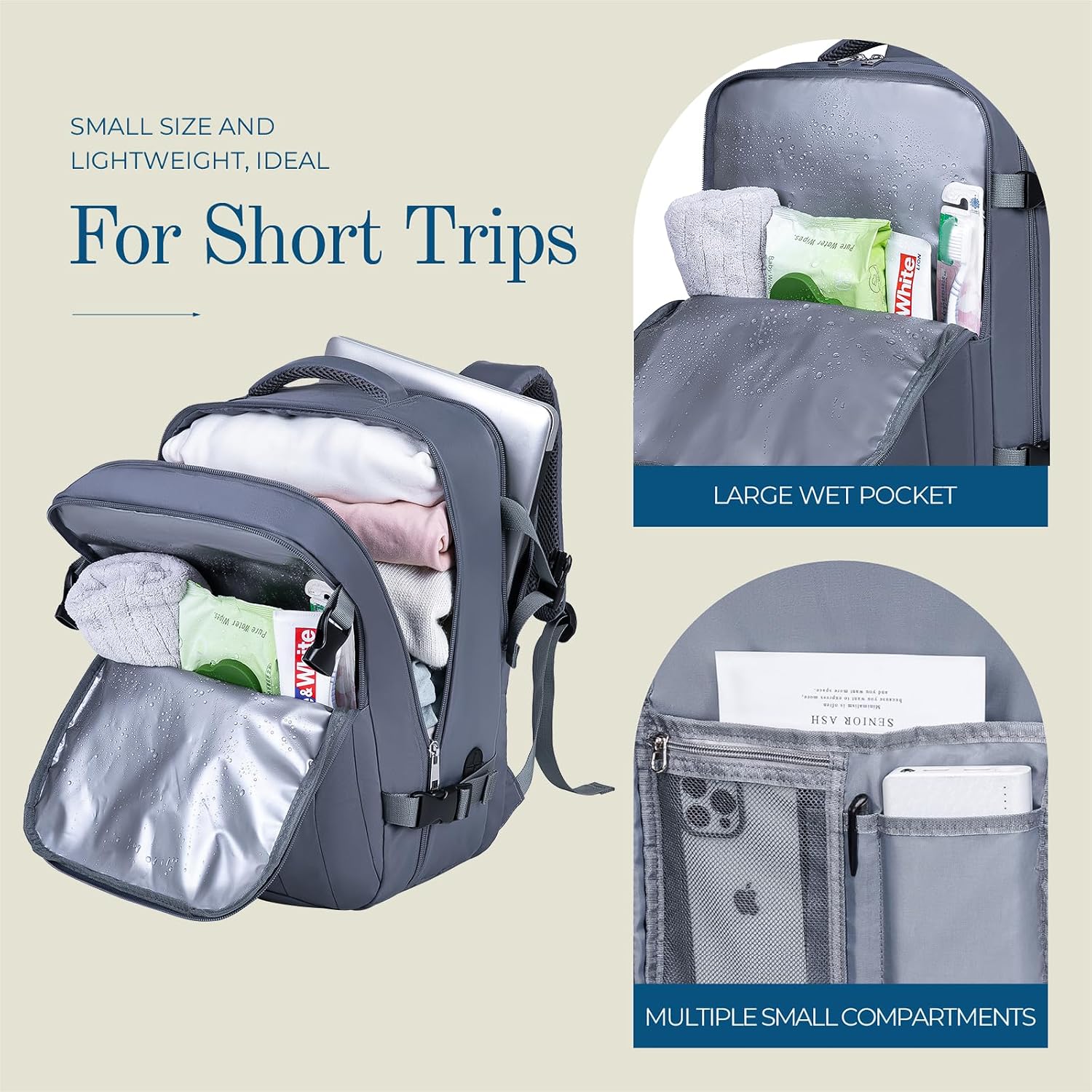 Detalle 2 de Lossga Bagage Cabine 40x30x20 mochila de cabina