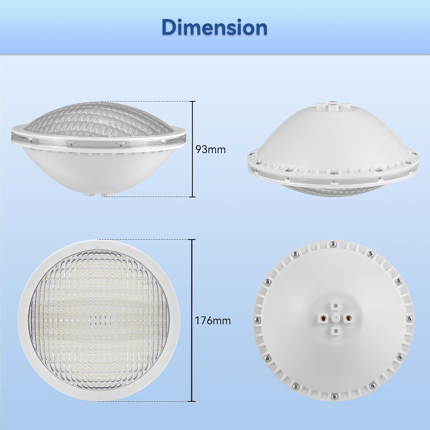 Thumbnail 5 de LyLmLe LED Piscine PAR56 18W – Projecteur bleu pur sous-marin, angle 120°, IP68, 12V