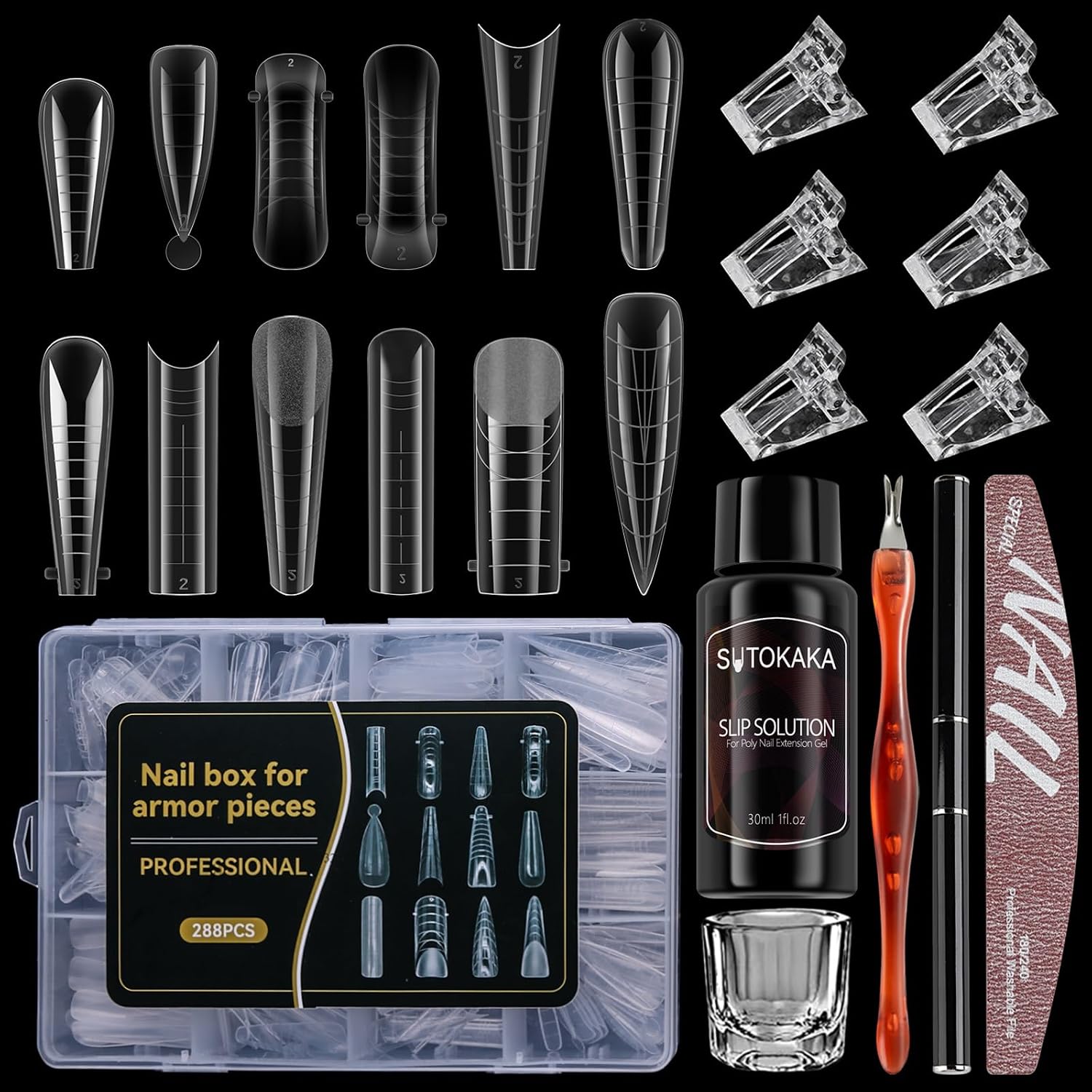 Thumbnail 6 de SUTOKAKA Polygel Nail Forms 120-Piece Kit