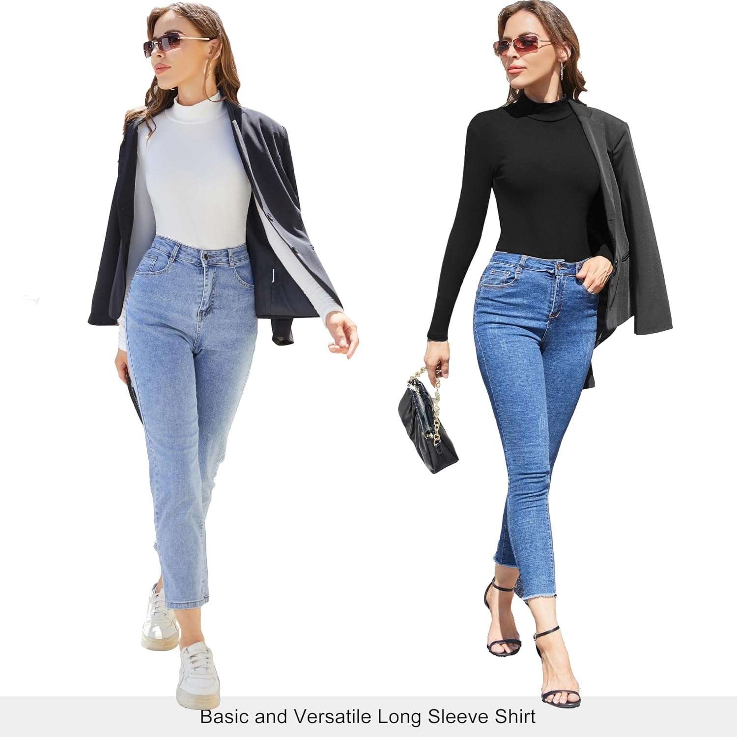 Detalle 2 de Chongbaijia 5-Piece Women's Long Sleeve T-Shirts